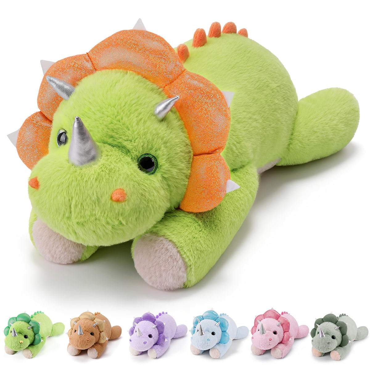 gnomantic Dinosaur Weighted Stuffed Animals, Plush Pillow for Kids