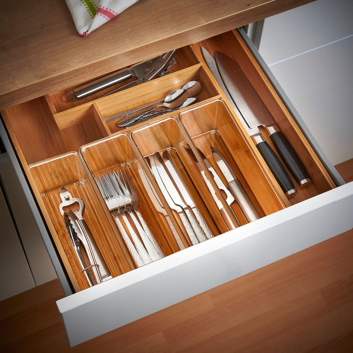 Qilinba 8 PACK Drawer Organizers Deep Drawer Organizer Bins