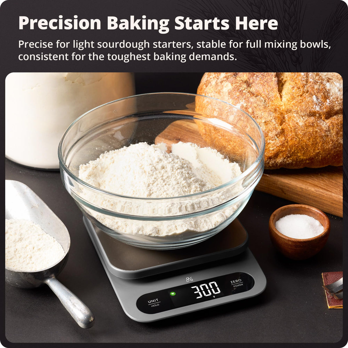 Greater Goods Digital Food Scale for Kitchen & Baking, 22lb High Capacity