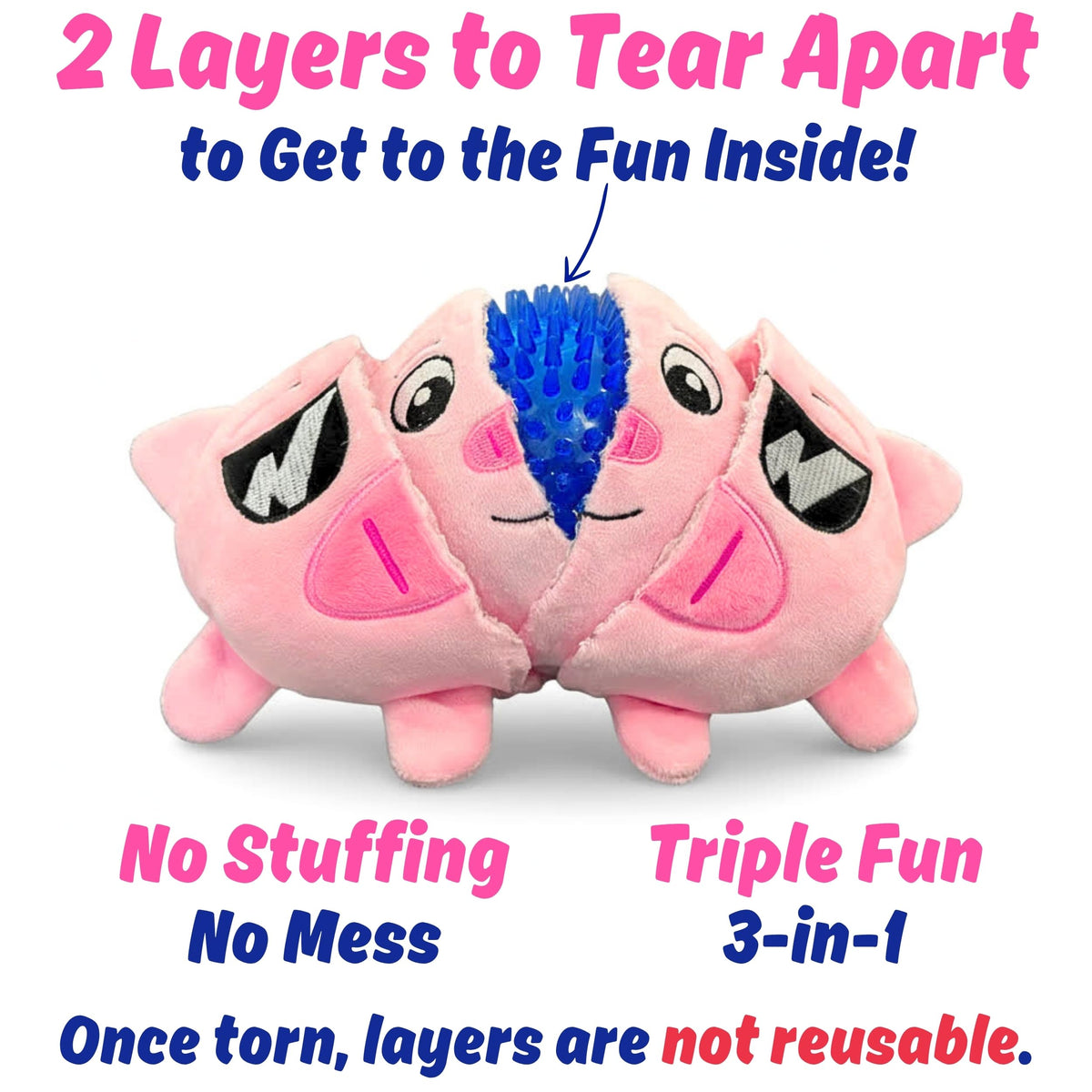 Dog Toy for Aggressive Chewers, Tough Squeaky Chew Ball, Large Breeds Gift