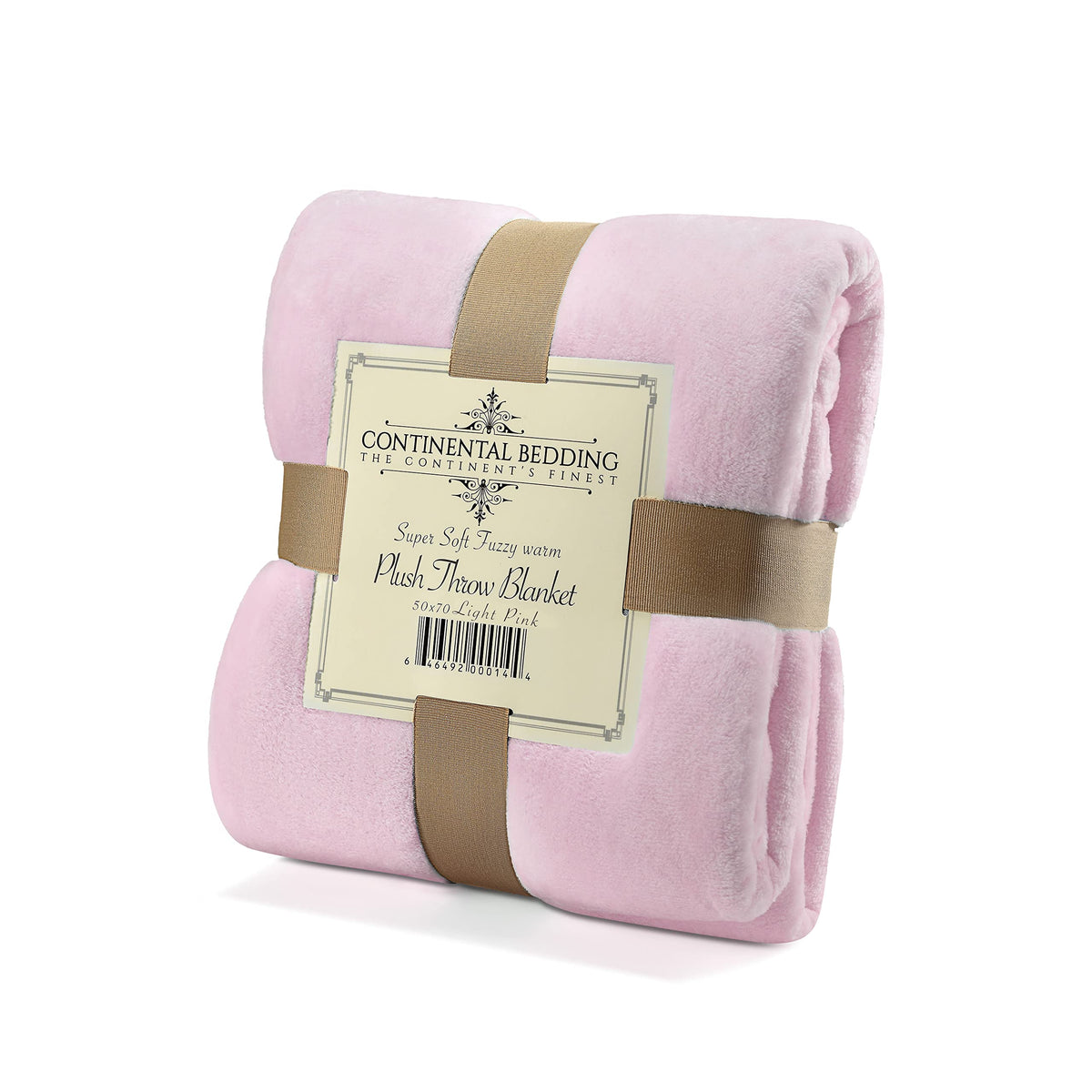 Continental Bedding Microfleece Bed Blanket | Soft Lightweight Cozy Bed Blanket | Warm Plush Fleece for All Seasons | Twin Extra Long Size, 50" x 70", Pink