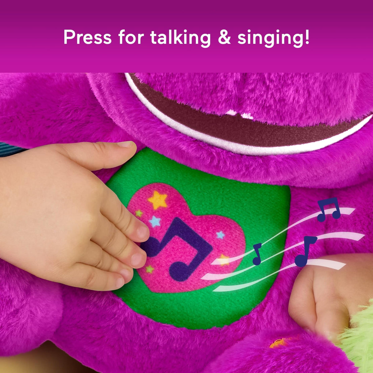 Fisher-Price Barney’s World Barney 10.5-inch Plush with Sounds