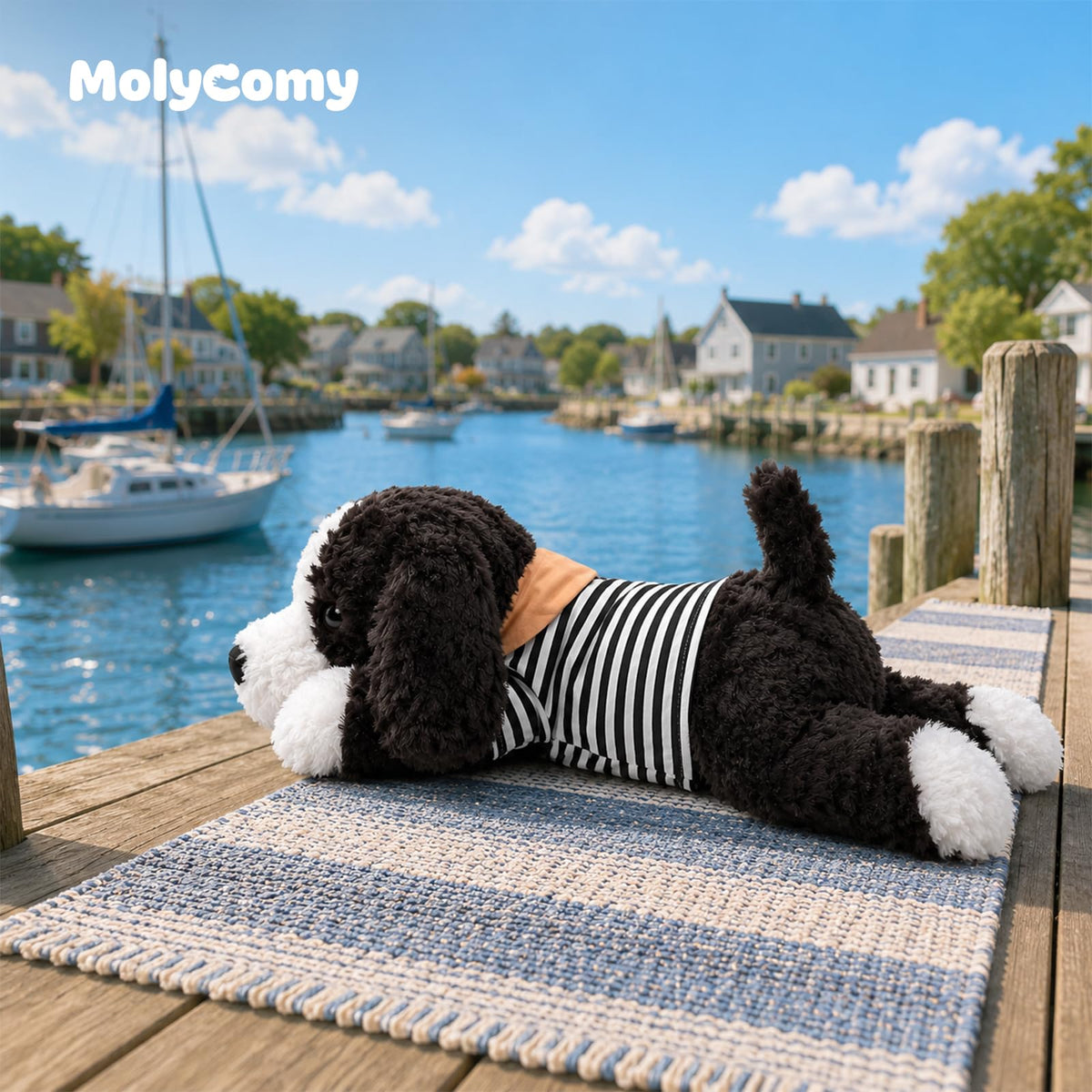 MOLYCOMY Border Collie Stuffed Animal, Dog Plush Pillow for Kids, 20 Inch