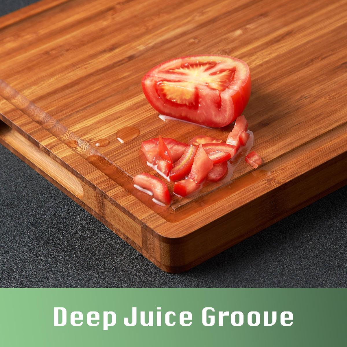Allsum Extra Thick Wood Cutting Board for Kitchen, Reversible and Durable