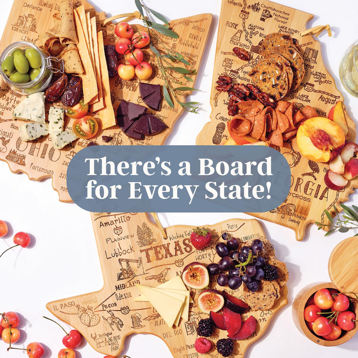 Totally Bamboo Destination Arizona State Shaped Cutting Board