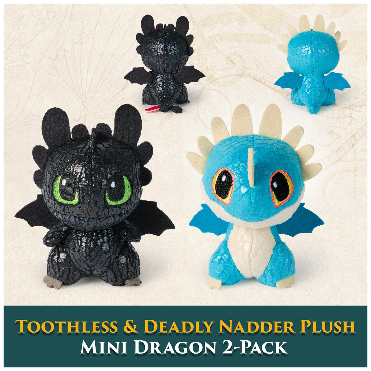 DreamWorks How to Train Your Dragon Toothless & Deadly Nadder 3” Plush Toys