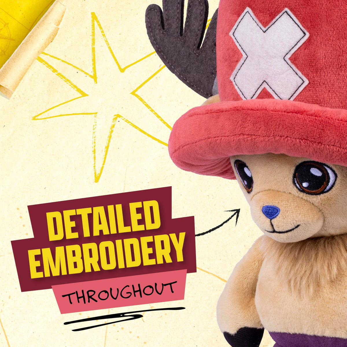 One Piece Large Plush Chopper, 12-Inch Soft Collectible Toy