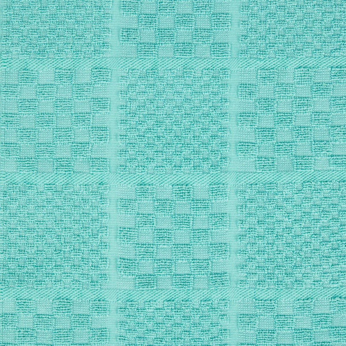 KITCHENAID Quilted Cotton Terry Cloth Oven Mitt, Pot Holder, Kitchen Towel 4-Pack Set, Heat Resistant, Silicone Grip, 16"x26", 7"x13" & 7"x10", Aqua Sky