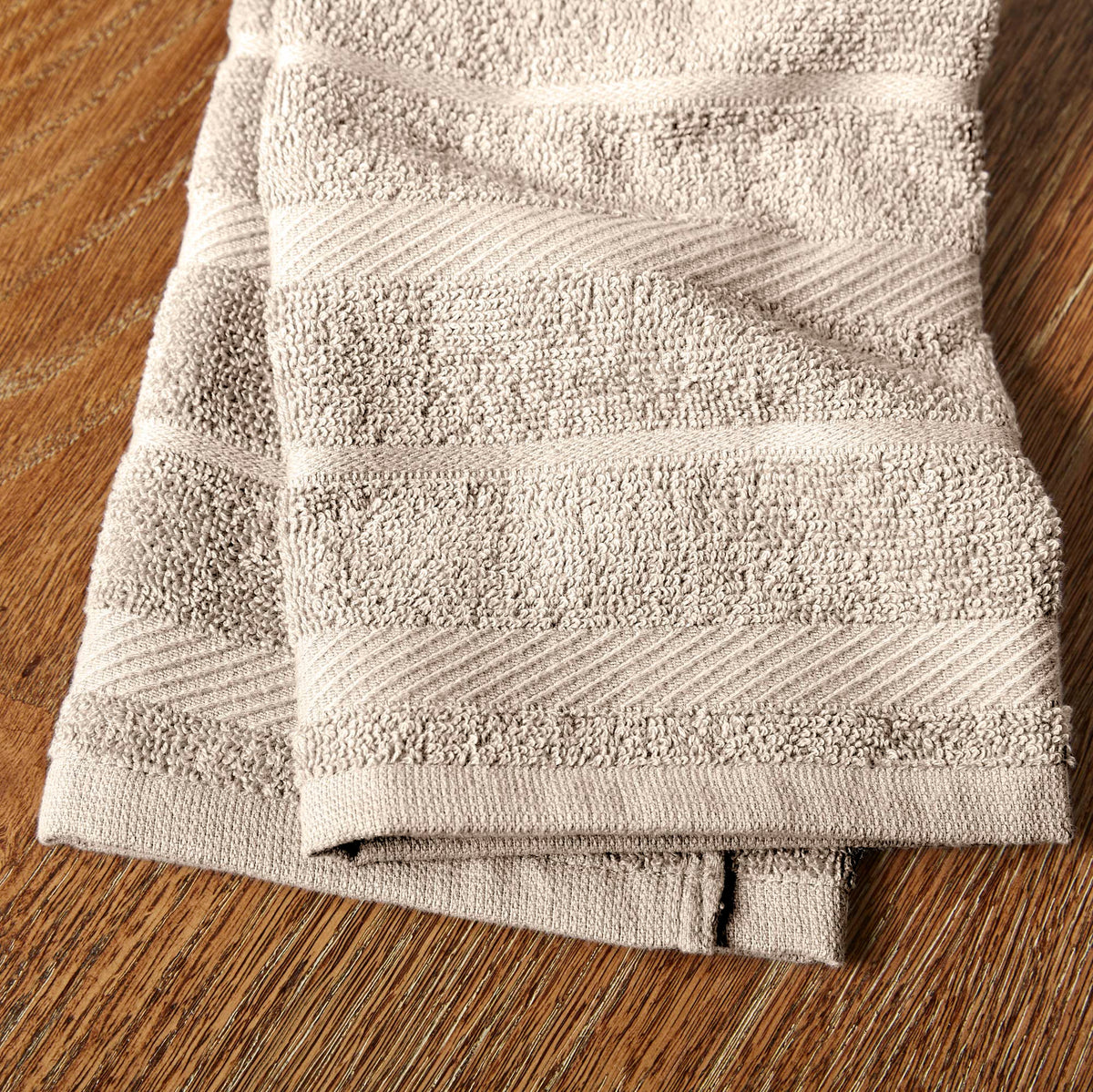 KitchenAid Albany Kitchen Towel 4-Pack Set, Milkshake Tan/White, 16"x26"