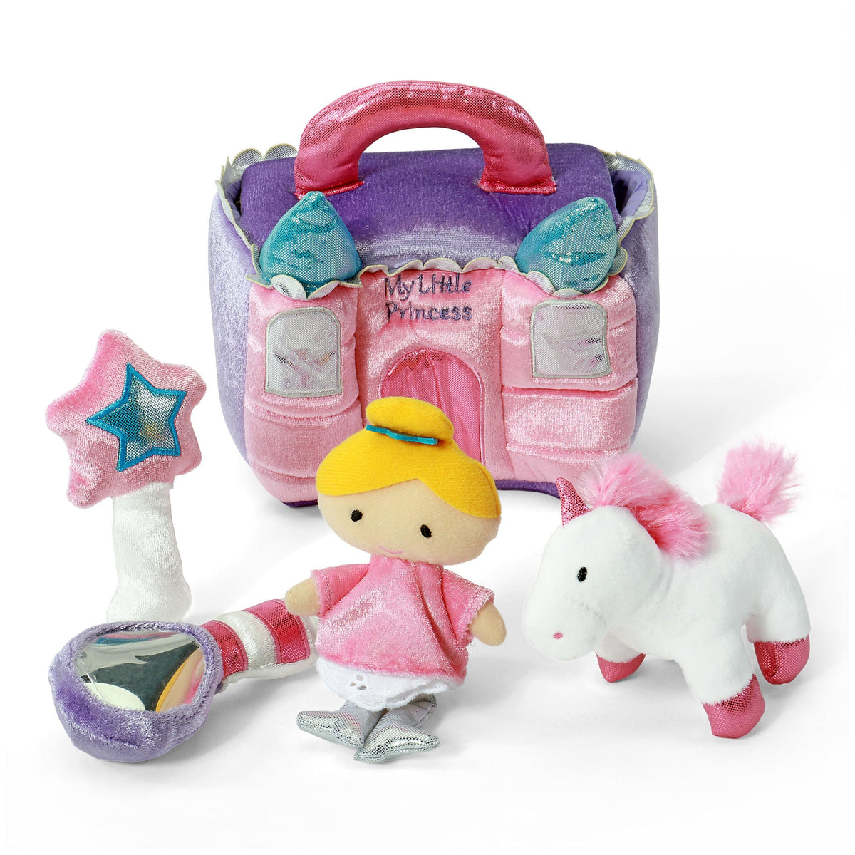 GUND Baby Princess Castle 5-Piece Sensory Plush Toy Playset for Babies