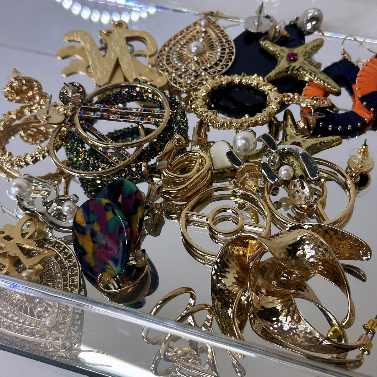 Mystery Jewelry Jar for Women, Gothic Witchy Jewelry Gift Set(Goth Boho Mixed Punk Everyday Necklaces,Earrings, Rings,Bracelets/Bangles),Unique Alternative Fashion Romantic Present for Her(Elegant Vintage Style - 25+Pcs)