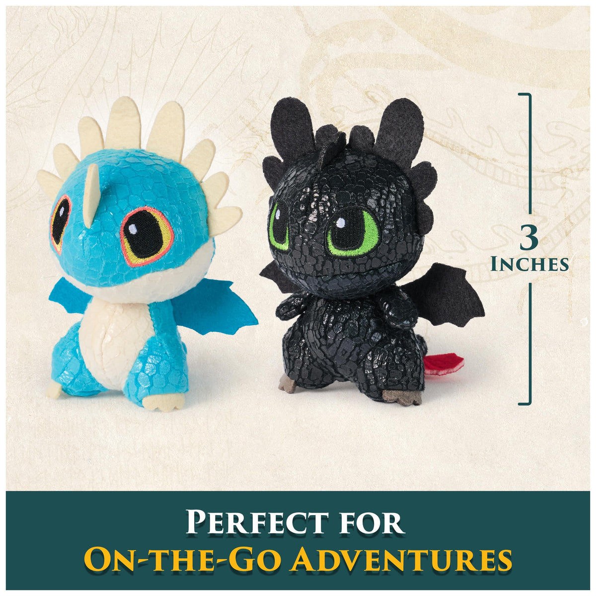 DreamWorks How to Train Your Dragon Toothless & Deadly Nadder 3” Plush Toys