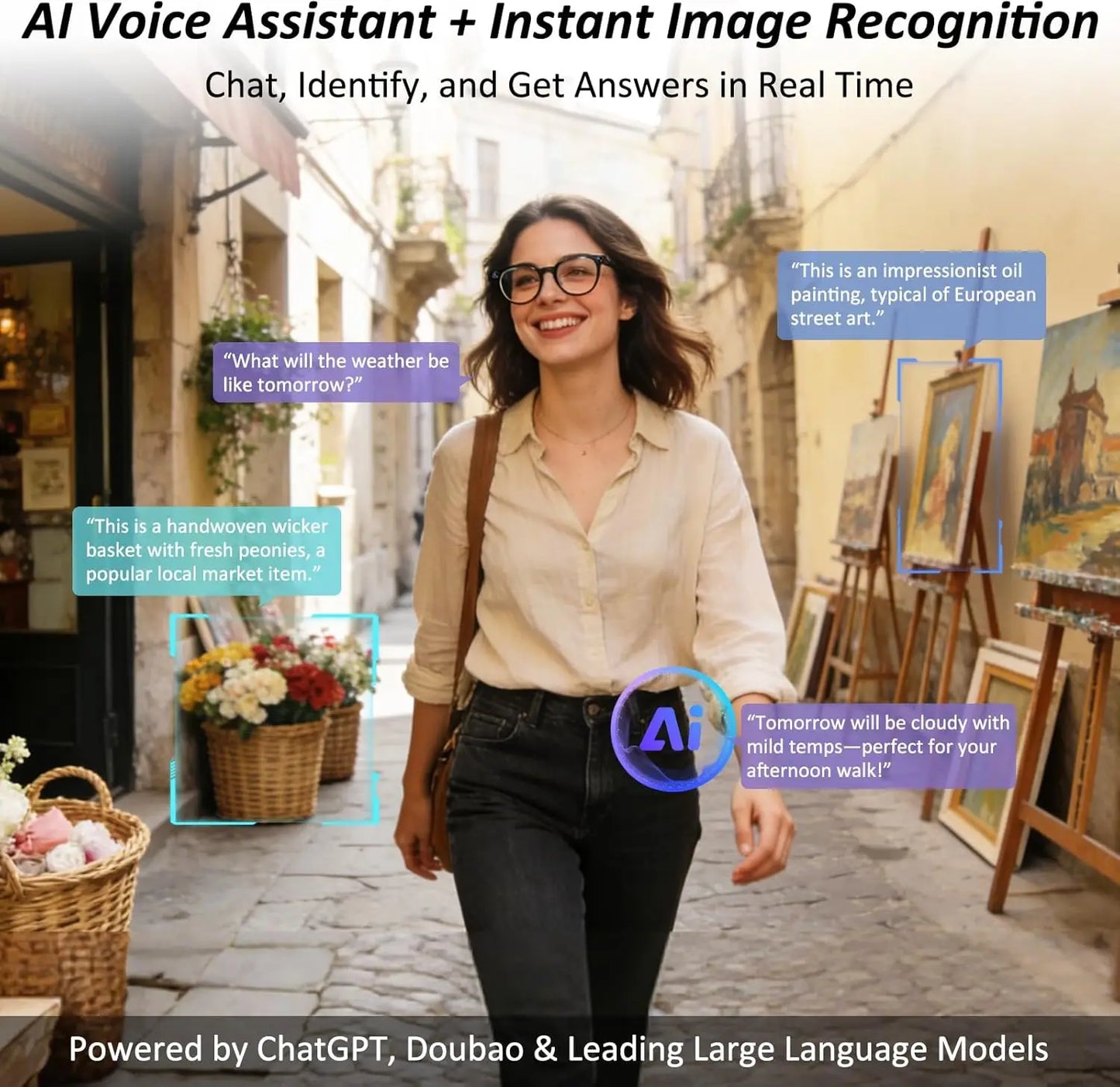 2026 New 3600mAh Large Capacity Smart Glasses 800W Pixel Anti-shake Camera 120+Language Translation Video Recording Call Glasses
