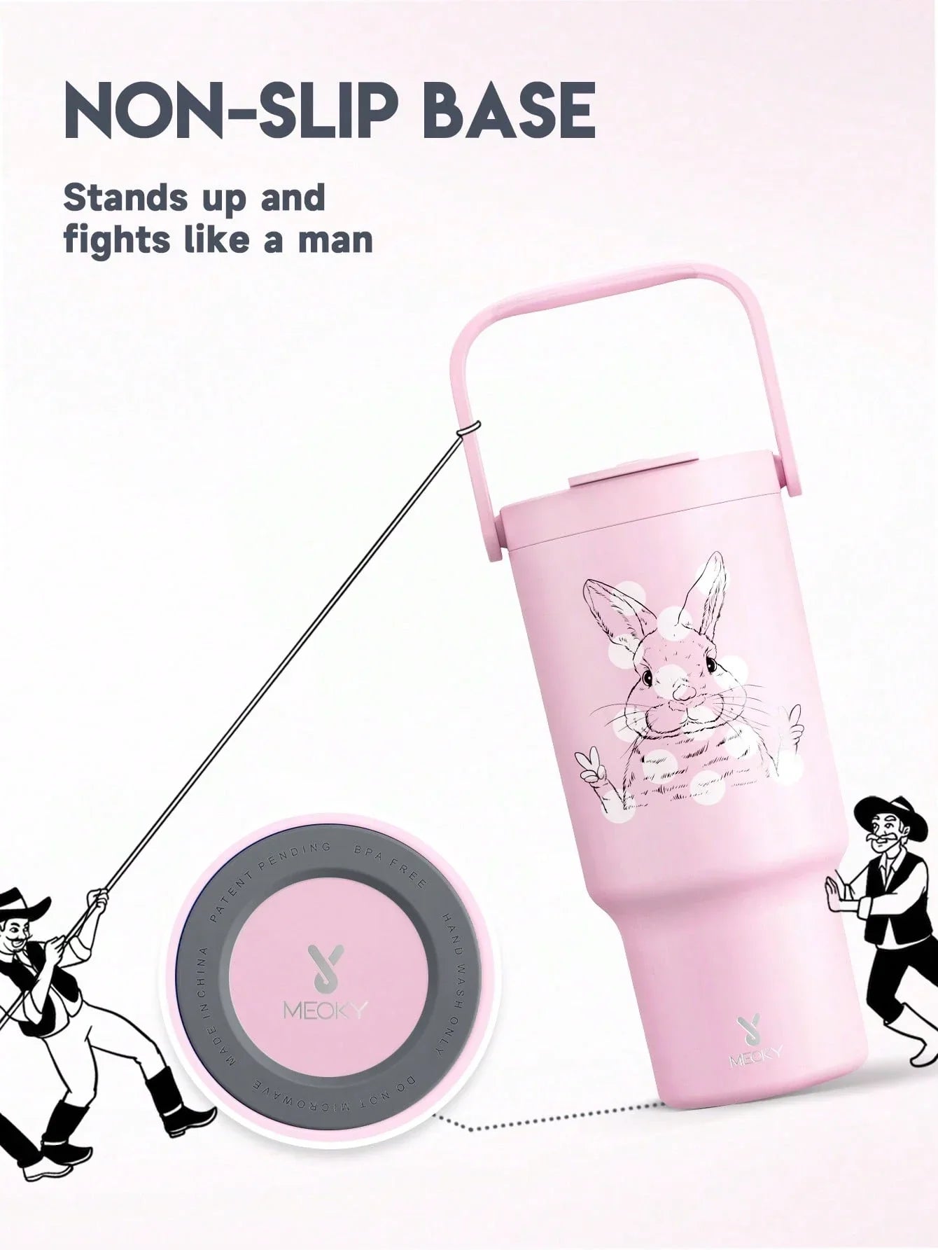 Meoky 32oz Insulated Handle Tumbler