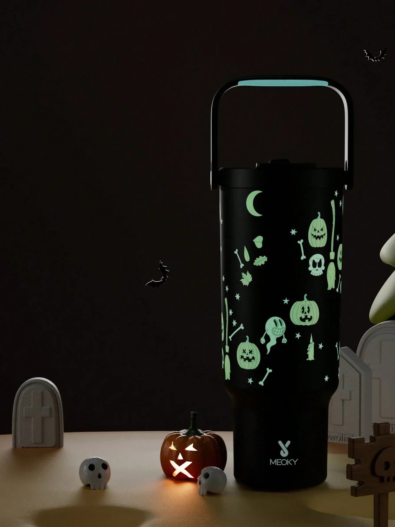 Meoky 40oz Insulated Handle Tumbler