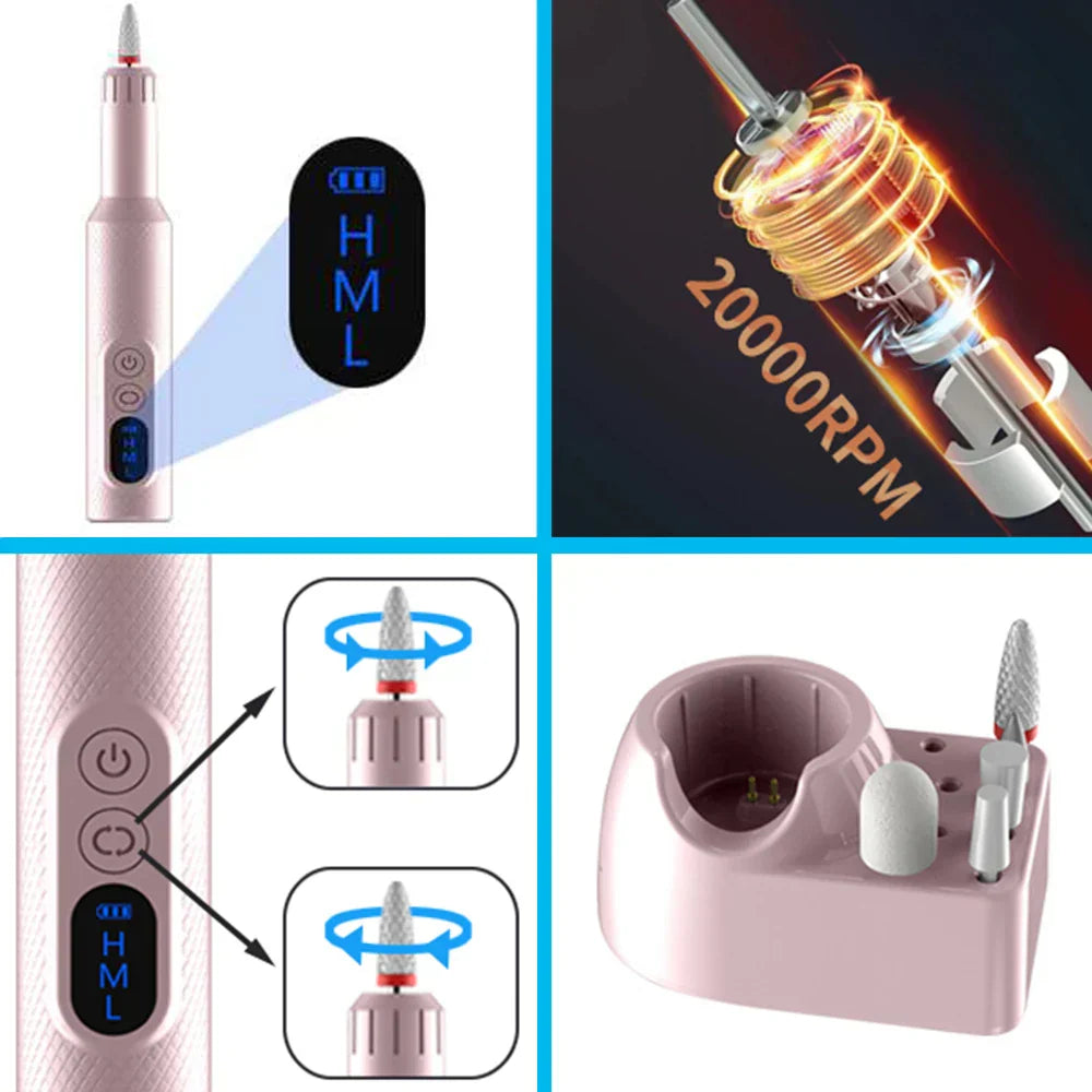 Cordless Electric Nail Drill Machine