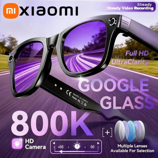Xiaomi AI Smart Glasses 8K HD Camera LED Light Translation Dialogue Meeting Video Record Outdoor Sports Sunglasses 2026 New