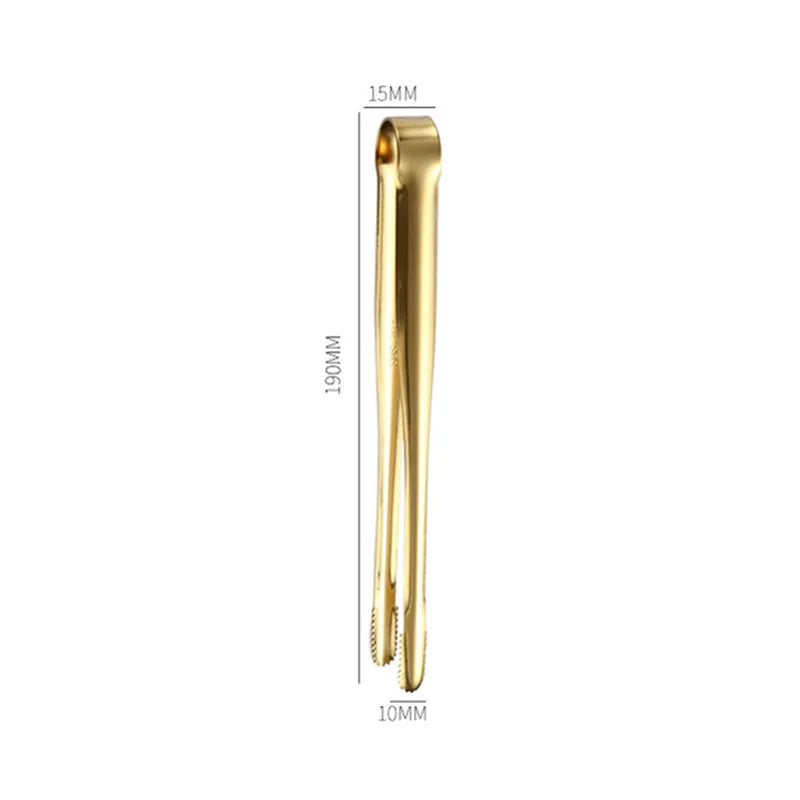 Gold Stainless Steel BBQ Tongs