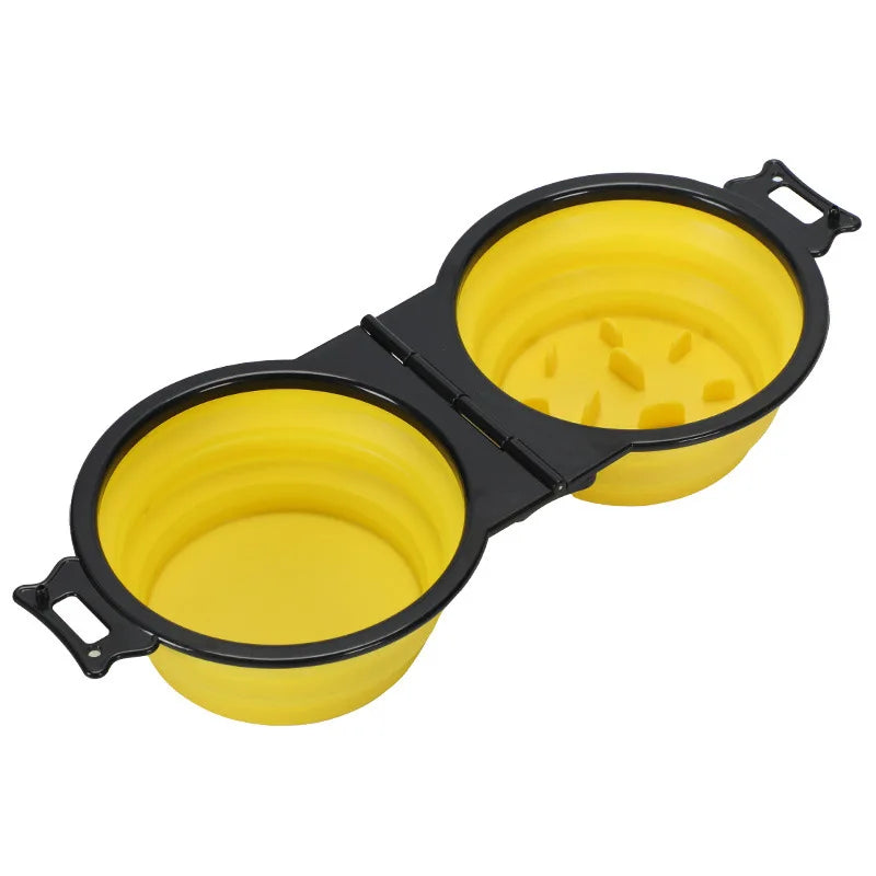 Foldable Dual Pet Bowl