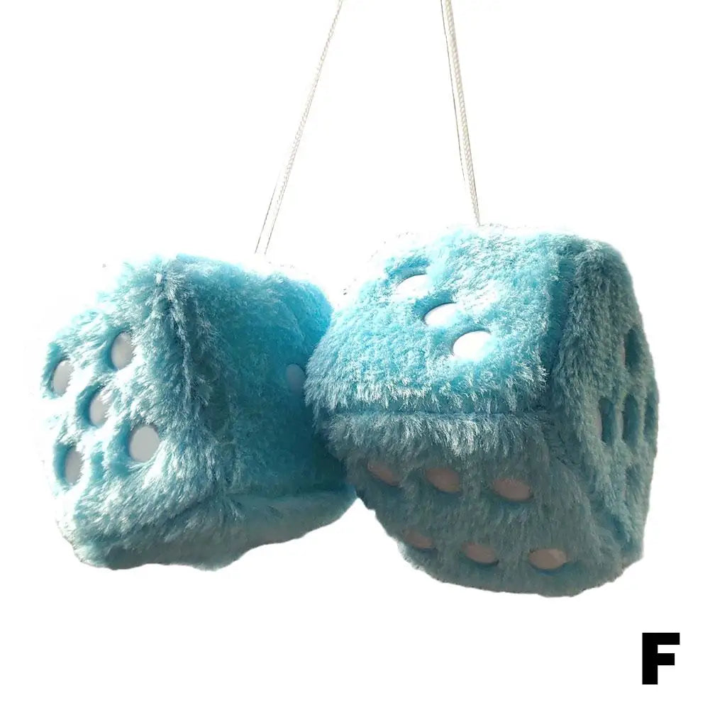 Plush Dice Car Ornament Pendant