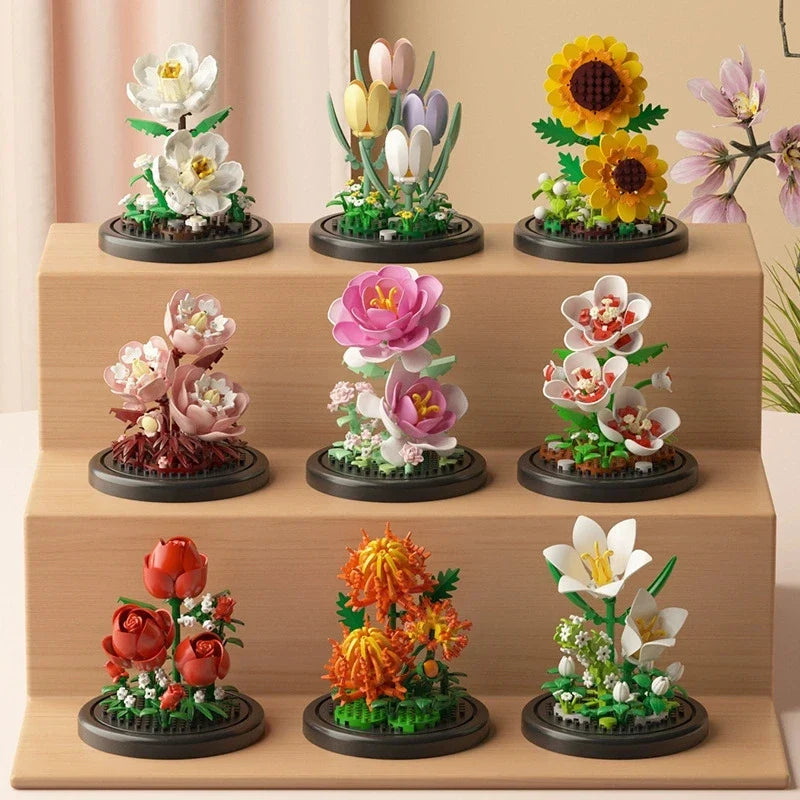 DIY Flower Building Block Kit