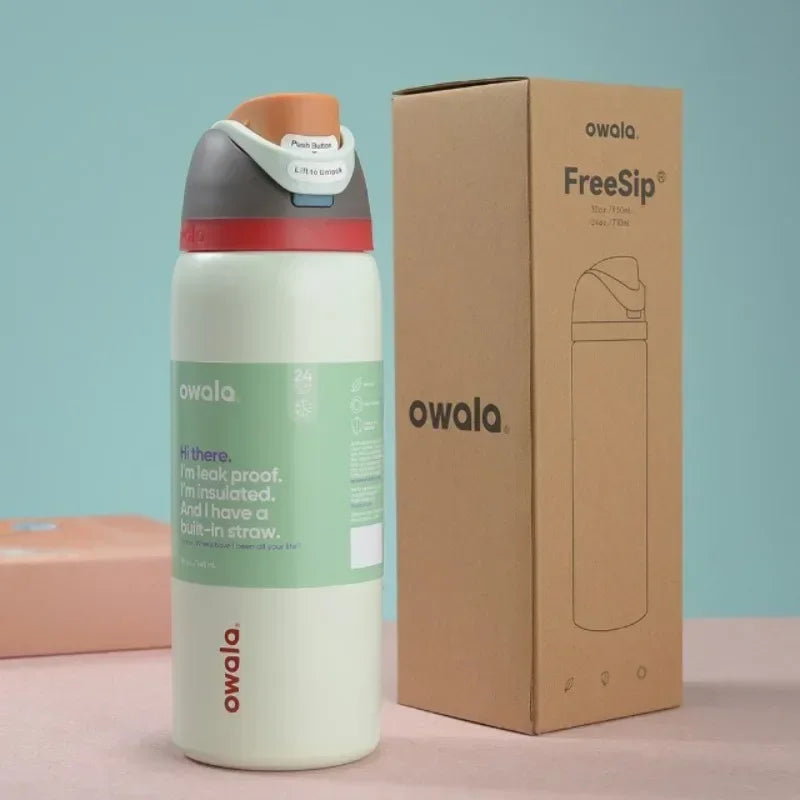 Owala FreeSip Black and White Bottle