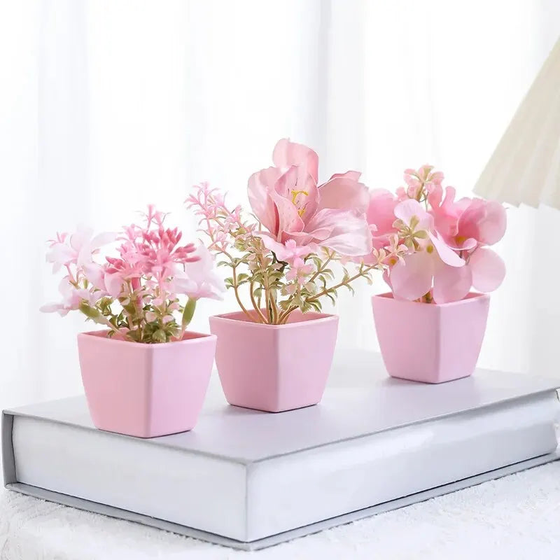 Year-Round Faux Potted Flowers