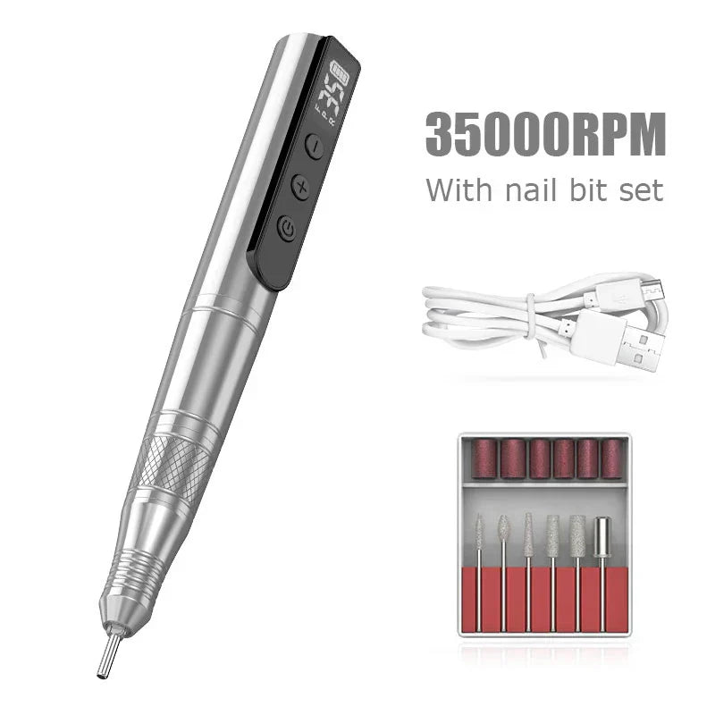 Cordless Rechargeable Nail Drill Machine