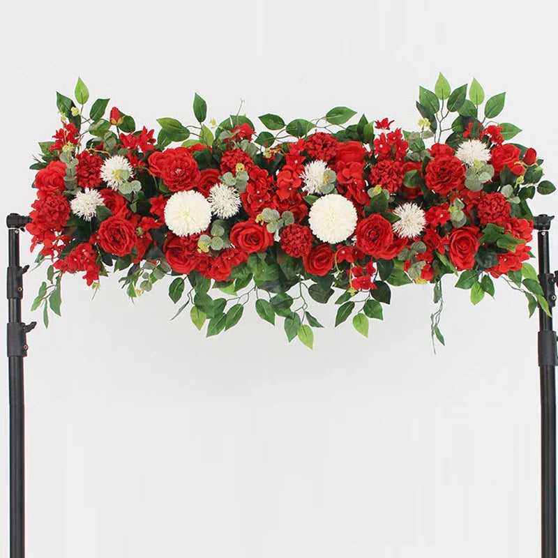 White Rose Floral Row