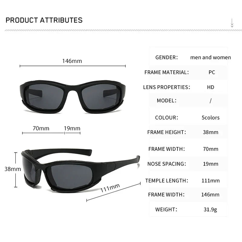 Black Silver Cycling Sports Sunglasses