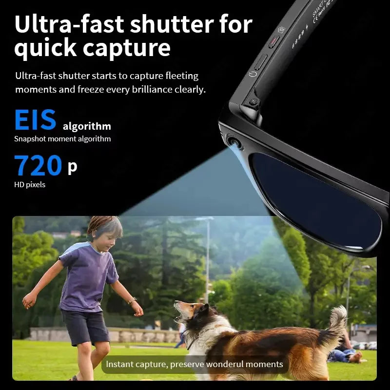 TOP 1 for Meta AI Smart Glasses 13MP Camera Video Recording 100+ Languages Translation Sunglasses Bluetooth Call Music Play