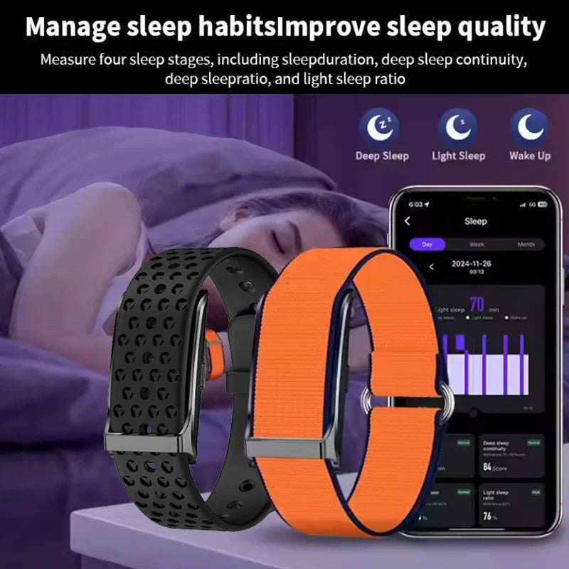 No Screen Smart Watch Heart Rate Blood Oxygen Sleep Monitor Smartwatch Waterproof Bracelet Sport Fitness Tracker Men Wristbands