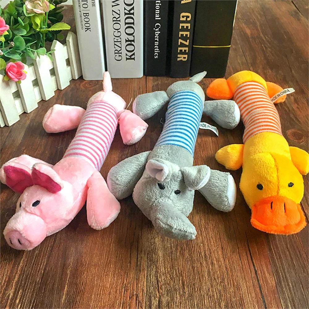 YOUSE Plush Animal Squeaky Pet Toy