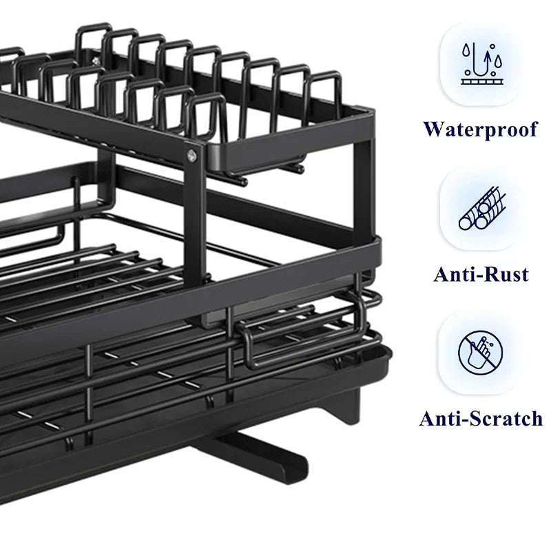 Large Black Dish Drying Rack