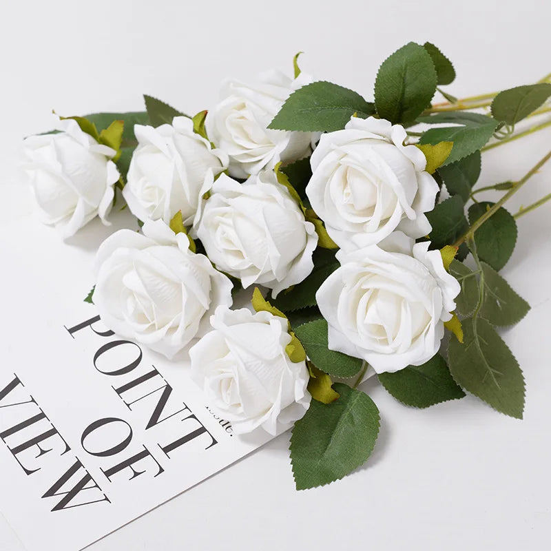 Flower Red Rose Artificial Branch Set
