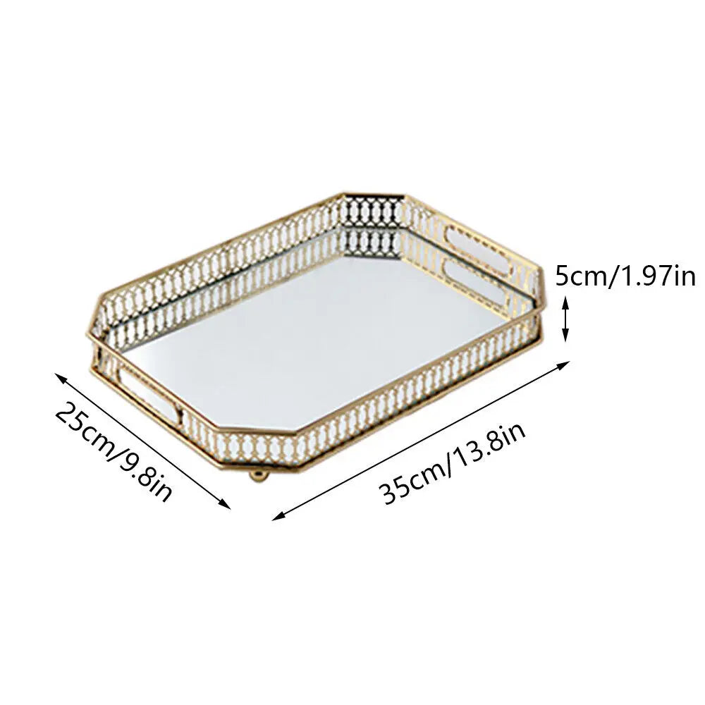 Mirror Glass Vanity Tray