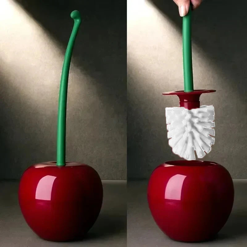 Cherry-Shaped Toilet Brush Set