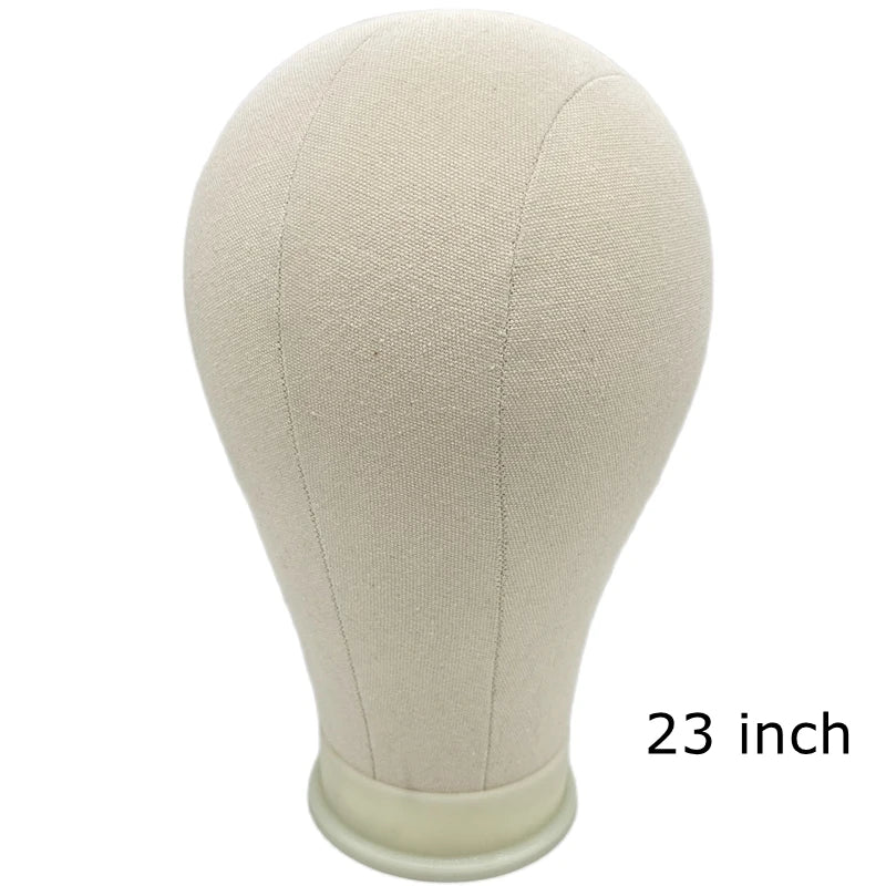 Canvas Block Wig Head Stand