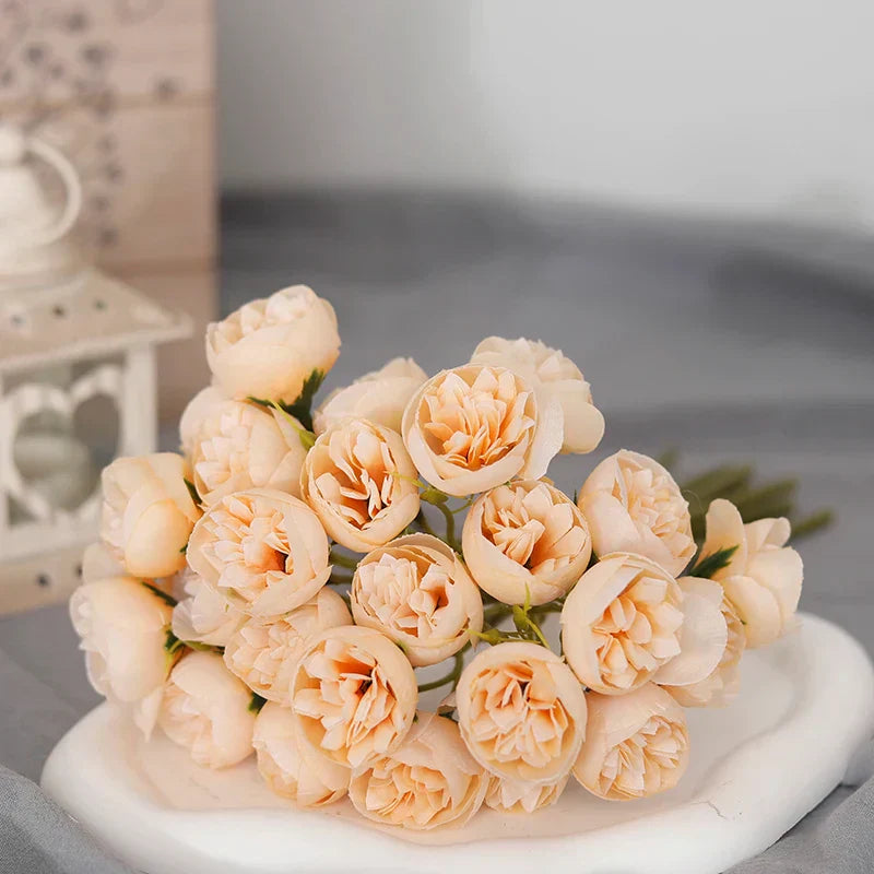 Tenvity Pink Rose Peony Bouquet