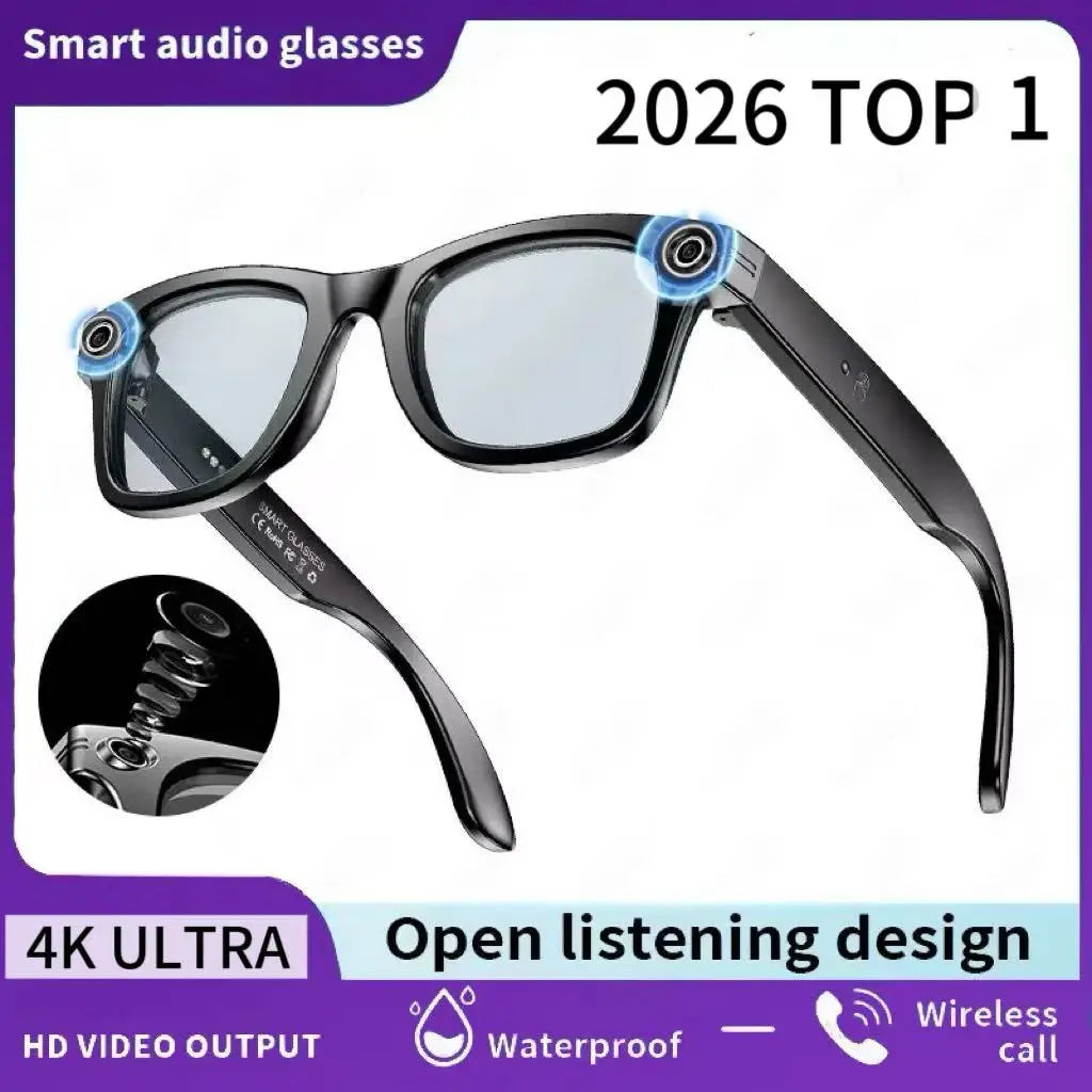 TOP 1 for Meta AI Smart Glasses 13MP Camera Video Recording 100+ Languages Translation Sunglasses Bluetooth Call Music Play