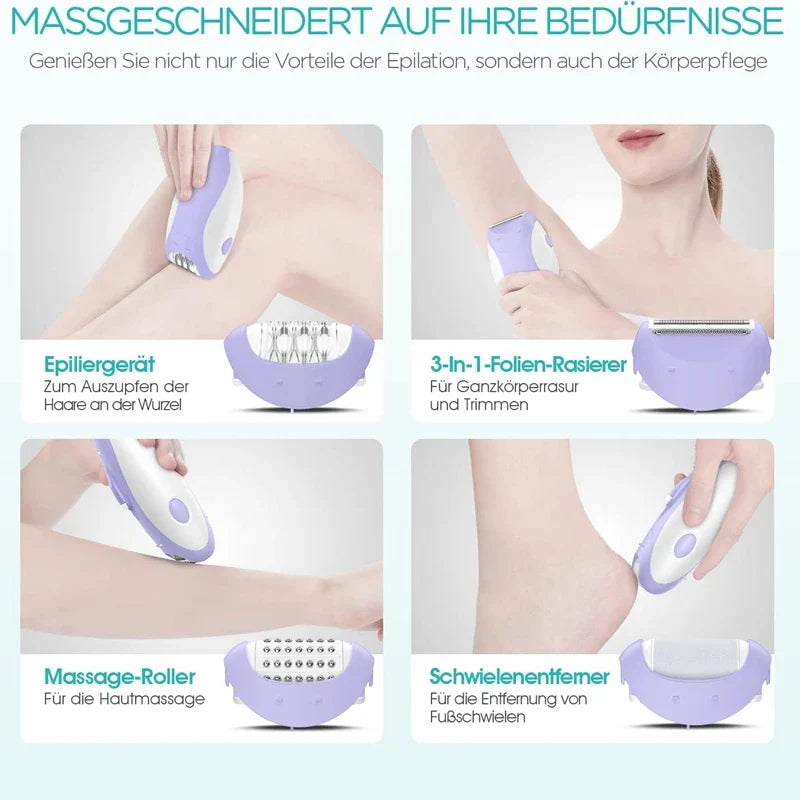 Kemei 4-In-1 Women Epilator Shaver