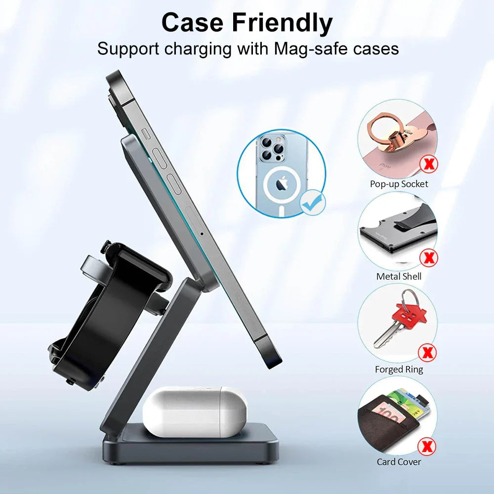 3-in-1 Foldable Magnetic Charger