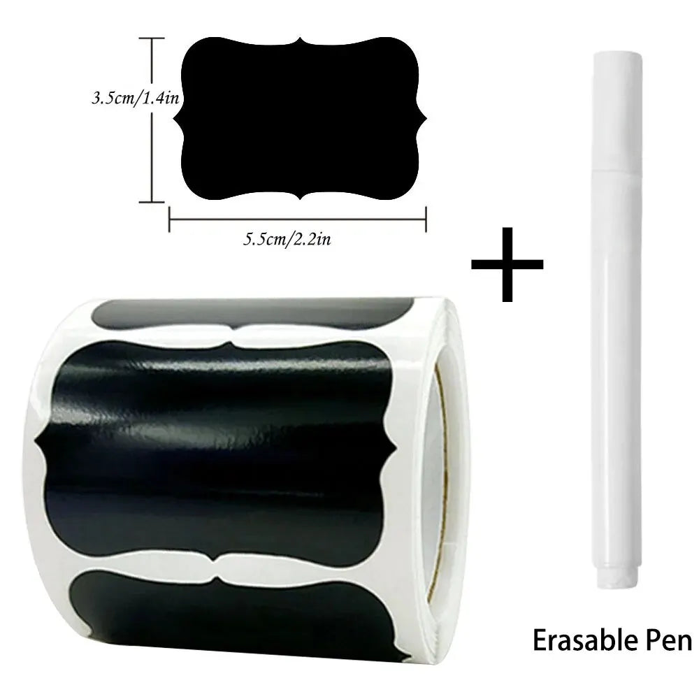 Removable Chalkboard Label Stickers Set