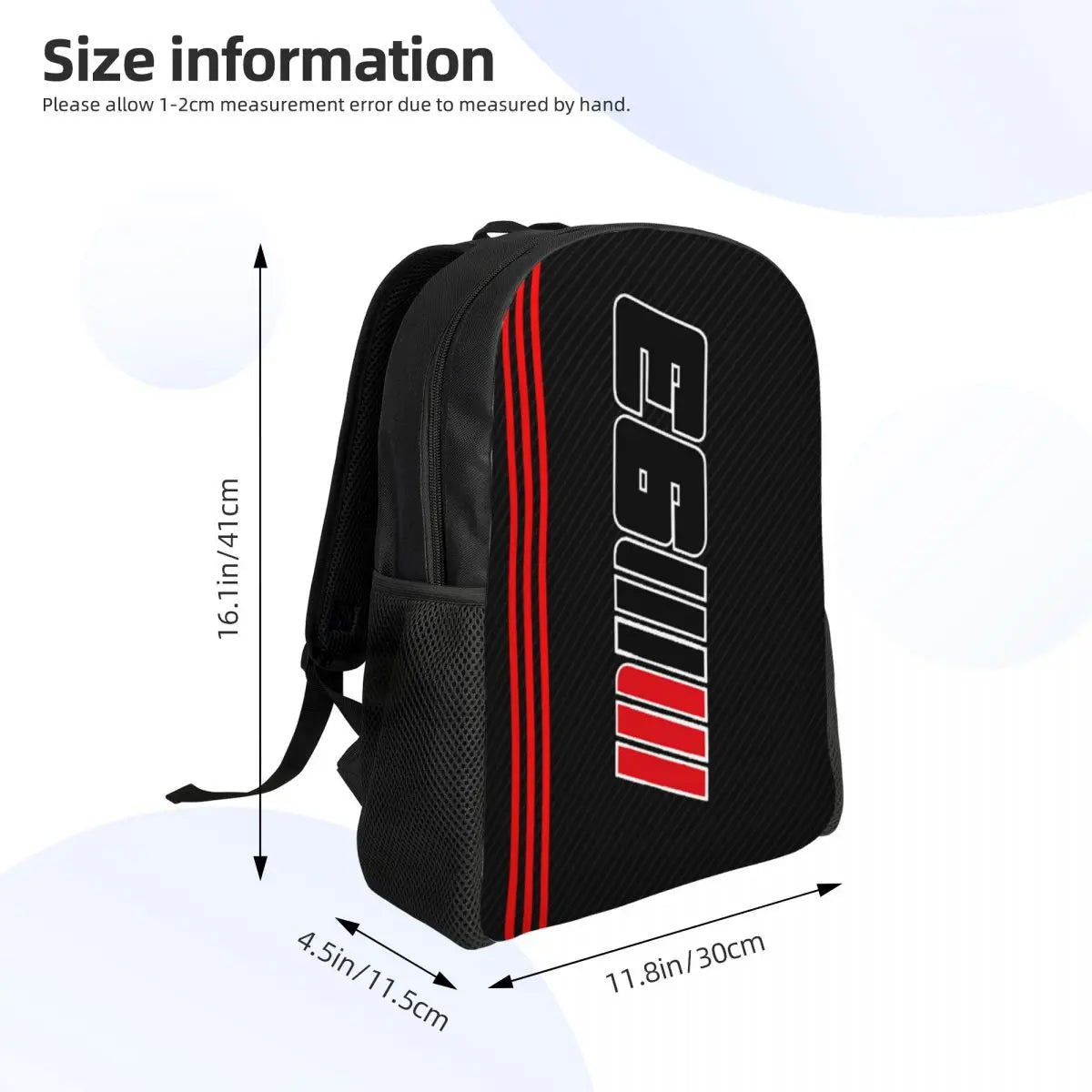 Motorcycle Marquez School Travel Backpack