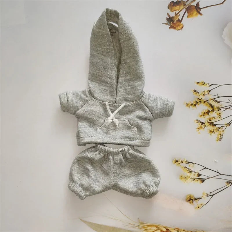 17cm Labubu Hoodie Outfit Set