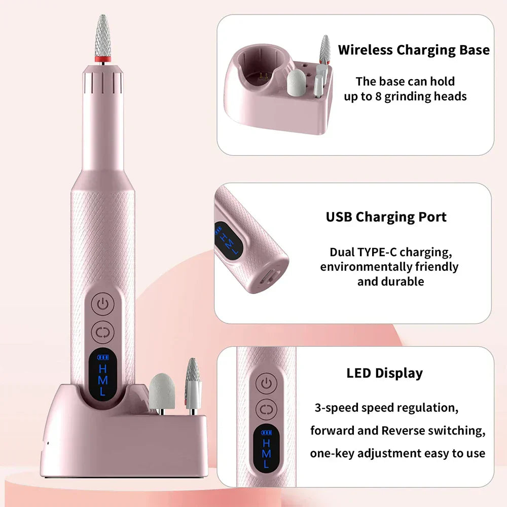 Cordless Electric Nail Drill Machine