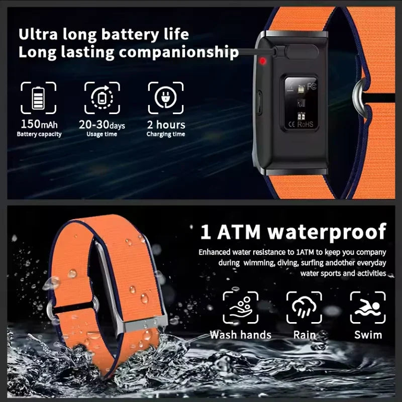 No Screen Smart Watch Heart Rate Blood Oxygen Sleep Monitor Smartwatch Waterproof Bracelet Sport Fitness Tracker Men Wristbands