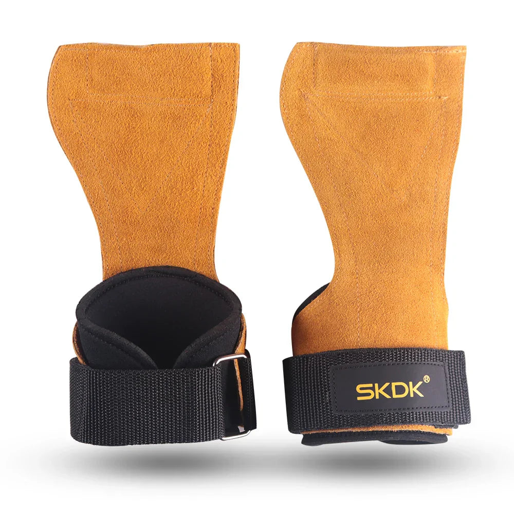 Cowhide Gym Grips with Wraps