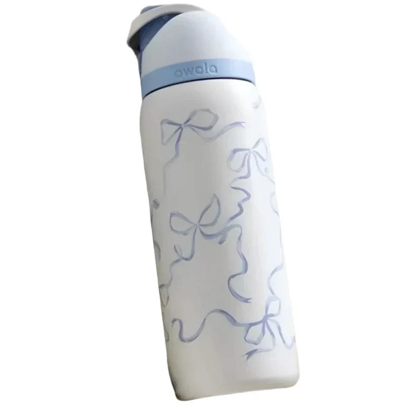 Owala FreeSip White Engraved Bottle
