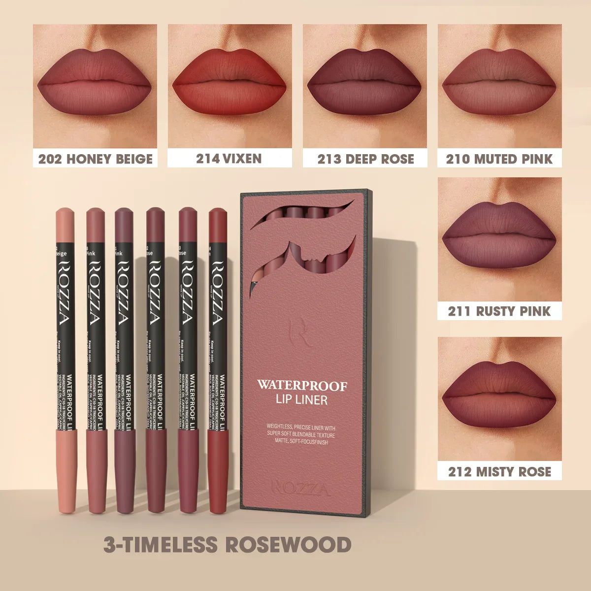 Rozza Waterproof Matte Lip Liner